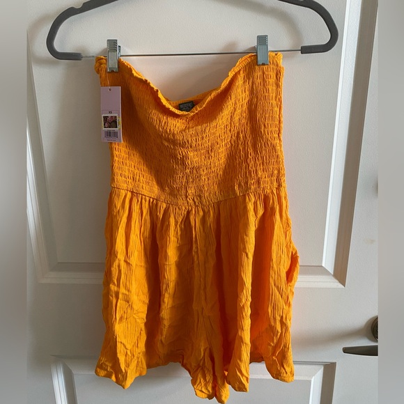 New with Tags Yellow Strapless Romper - Picture 2 of 2